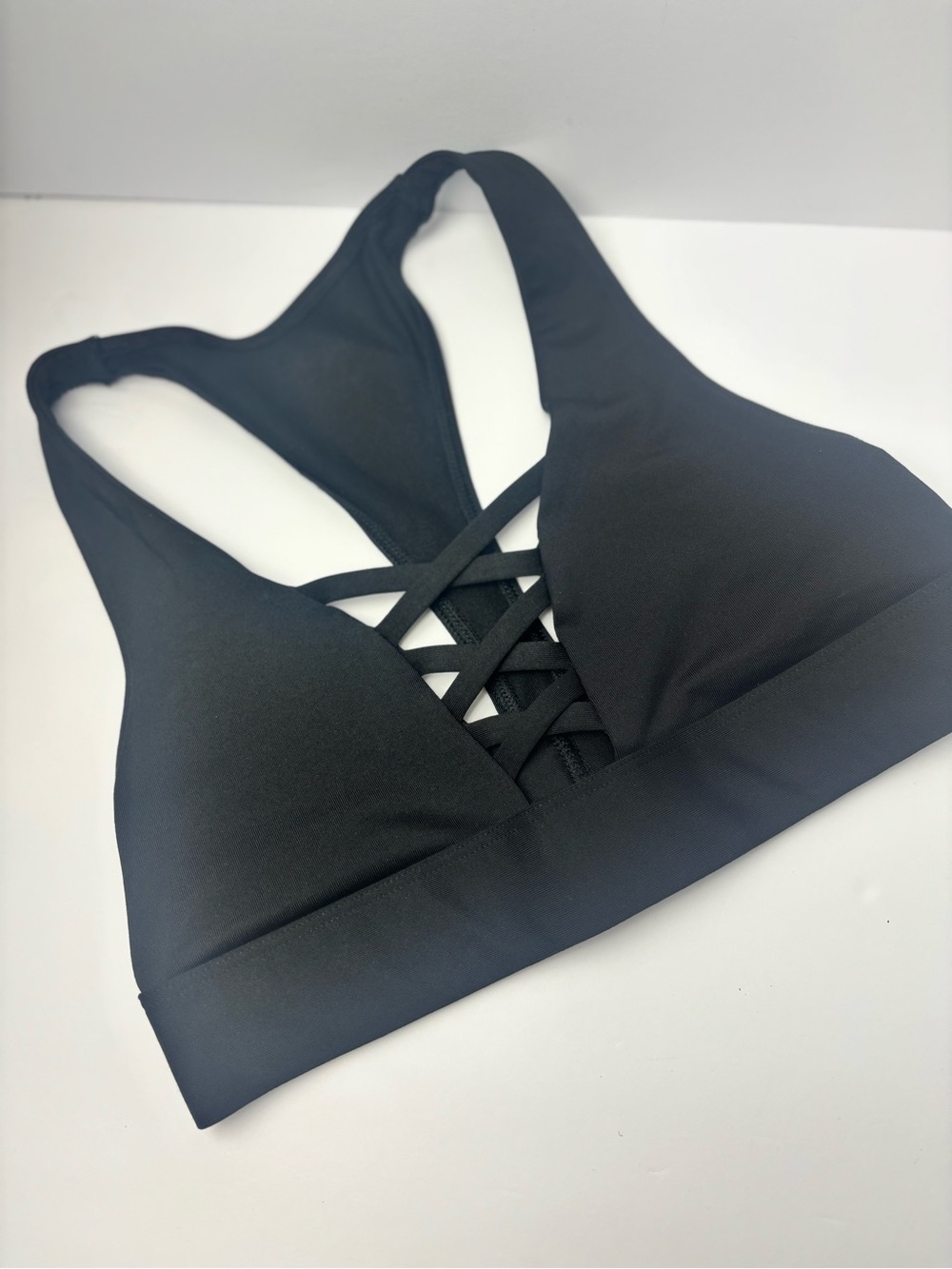 PINK Victoria's Secret Black Crisscross Sports Bralette